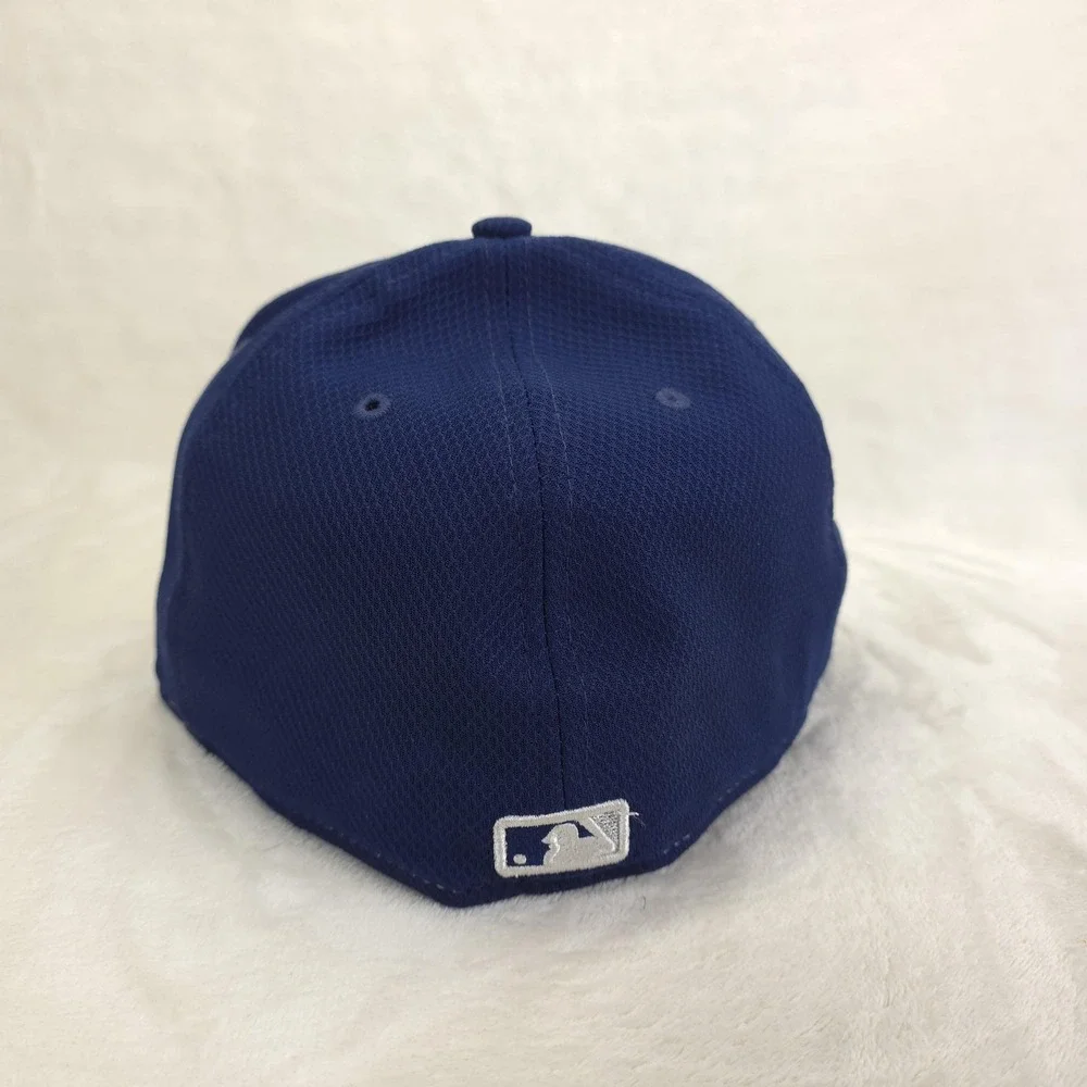 Los Angeles Dodgers Hat Players Cap Mens Fitted 7 3/8 Blue MLB Baseball New‎ Era